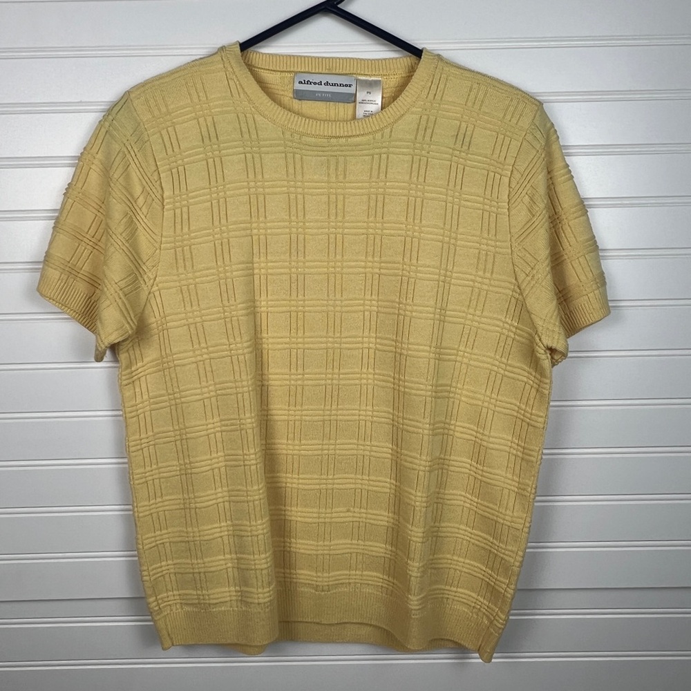 Yellow Short Sleeve Alfred Dunner Sweater
